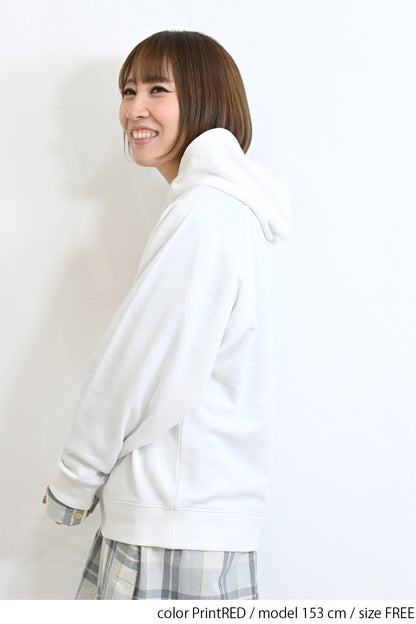 ≪SALE≫ Printed Raglan Loose Hoodie