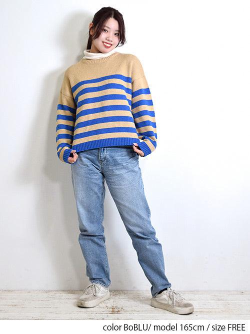 脇タックニットプルオーバー