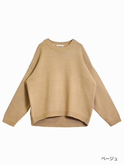 脇タックニットプルオーバー