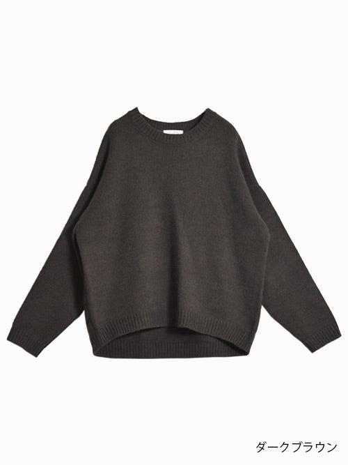 脇タックニットプルオーバー