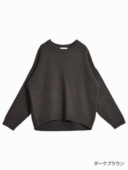 脇タックニットプルオーバー