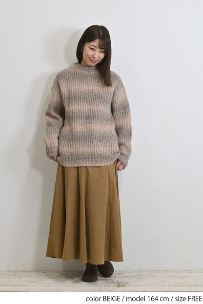 ≪SALE≫MIX Knit High Neck Tunic