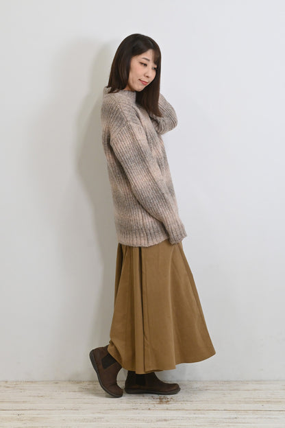≪SALE≫MIX Knit High Neck Tunic