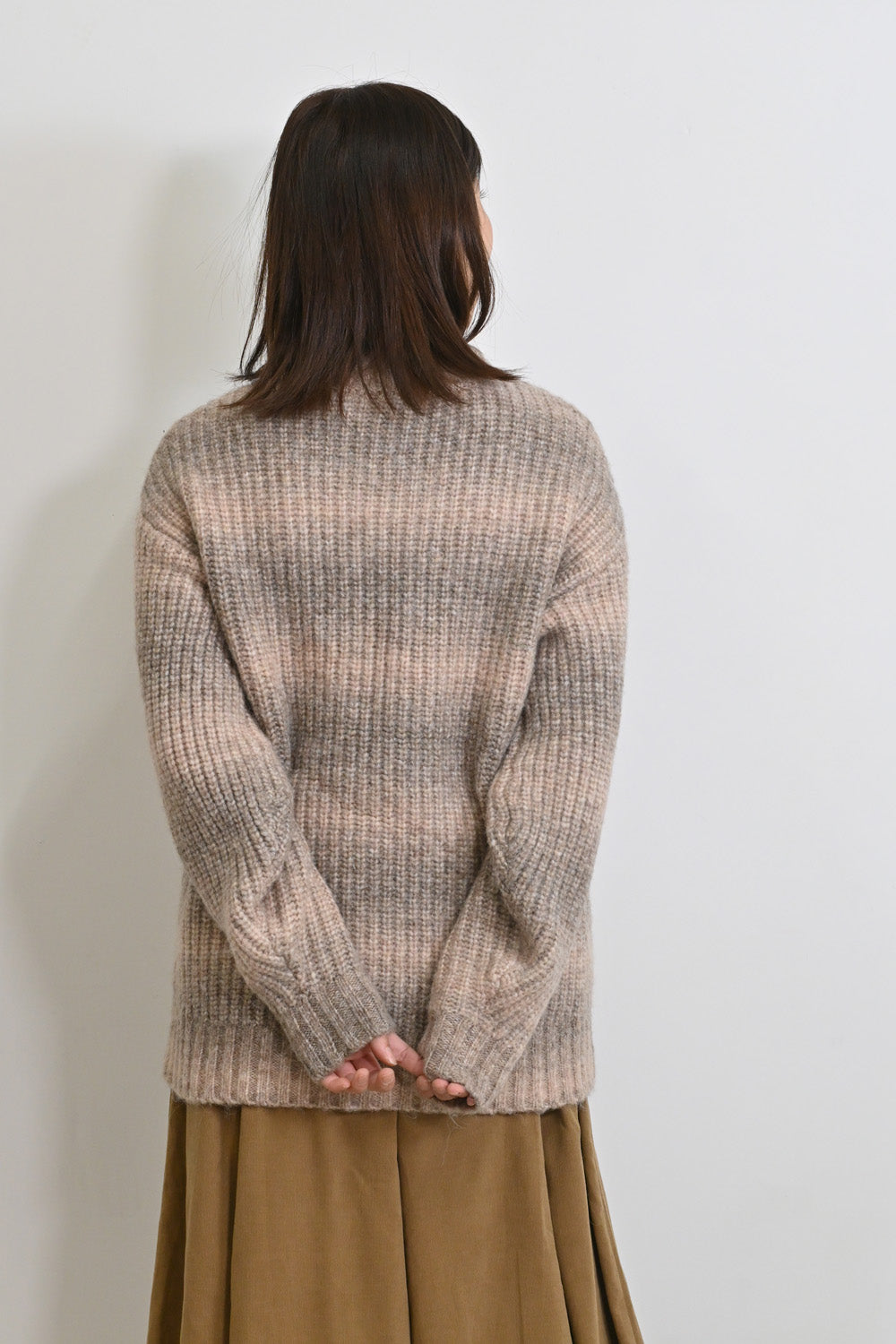 ≪SALE≫MIX Knit High Neck Tunic