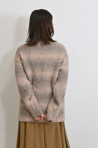 ≪SALE≫MIX Knit High Neck Tunic