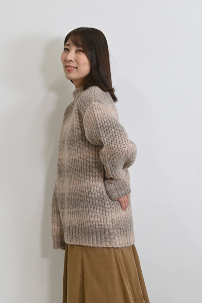 ≪SALE≫MIX Knit High Neck Tunic