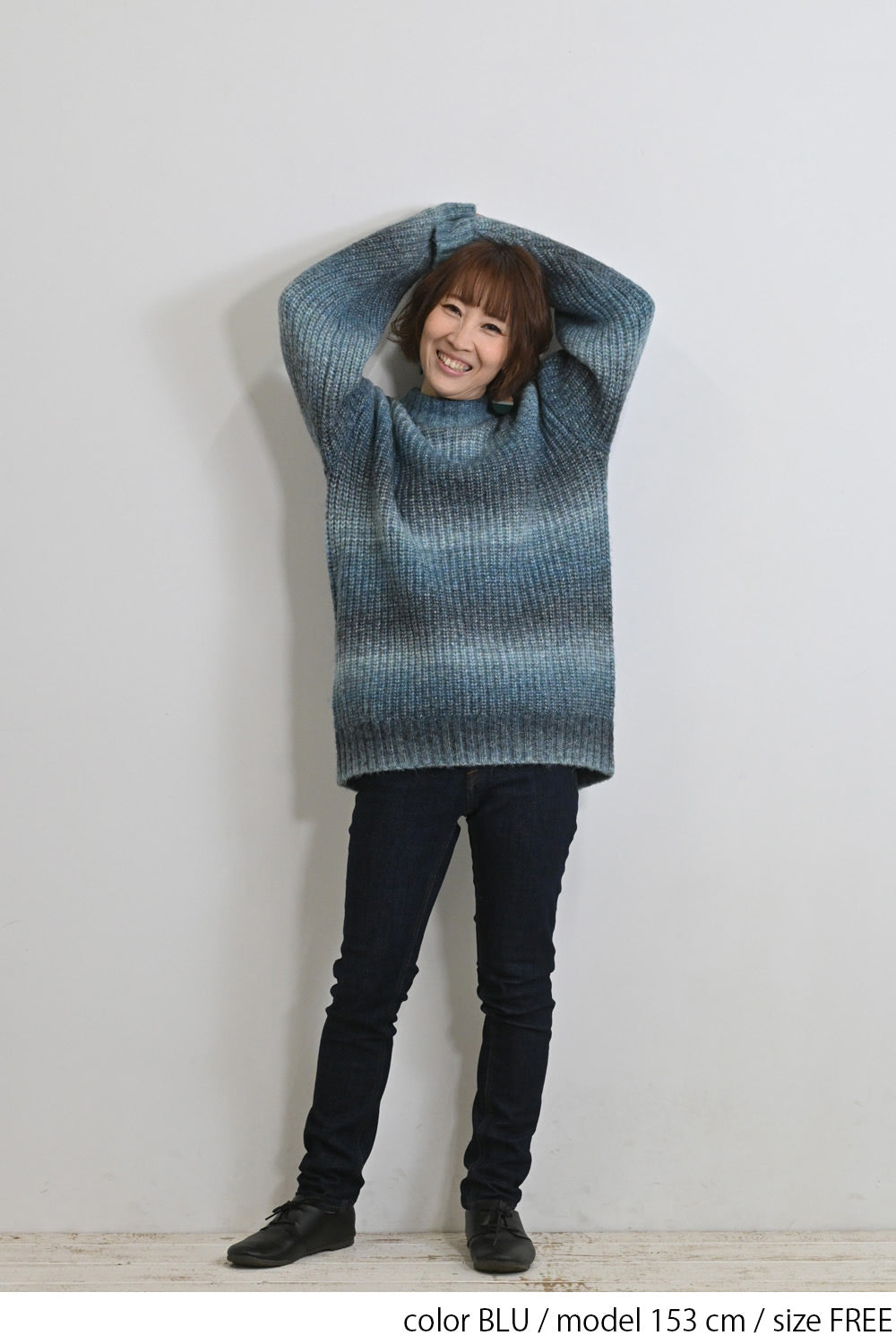 ≪SALE≫MIX Knit High Neck Tunic