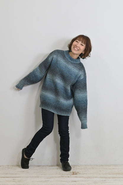 ≪SALE≫MIX Knit High Neck Tunic