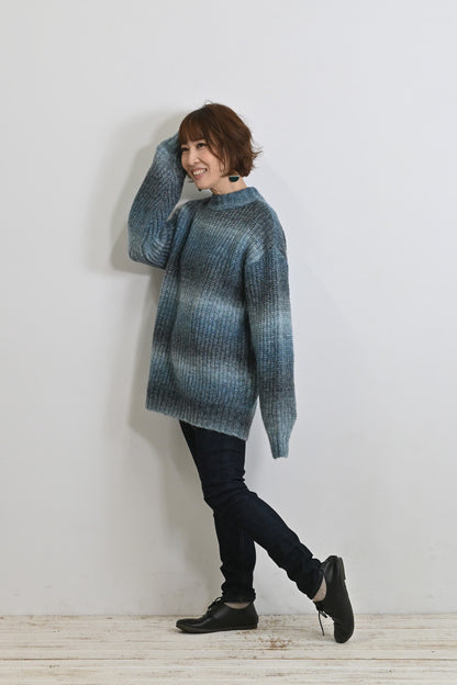≪SALE≫MIX Knit High Neck Tunic
