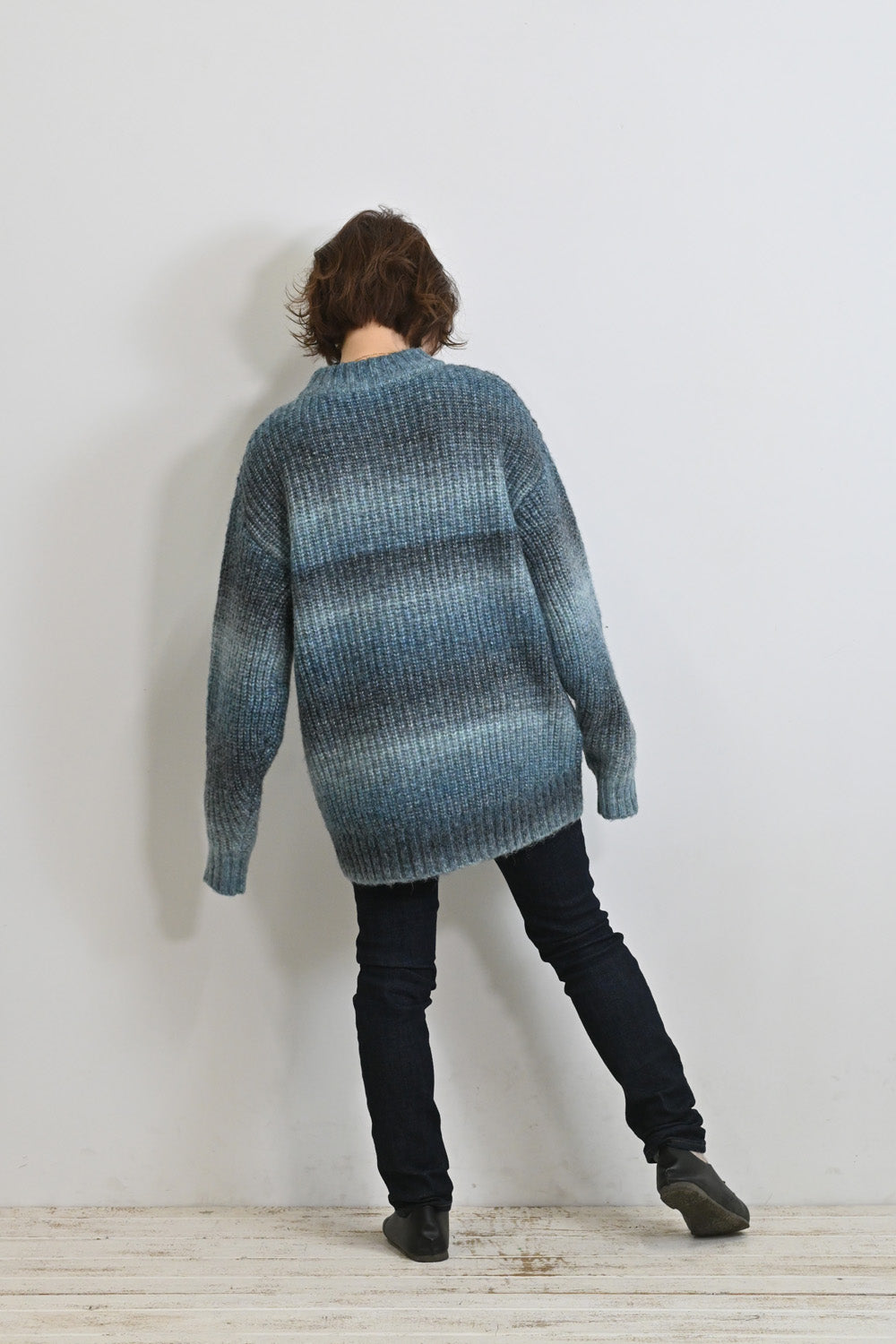 ≪SALE≫MIX Knit High Neck Tunic