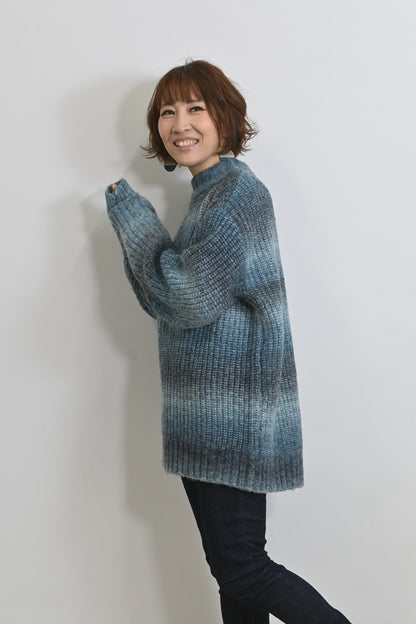 ≪SALE≫MIX Knit High Neck Tunic