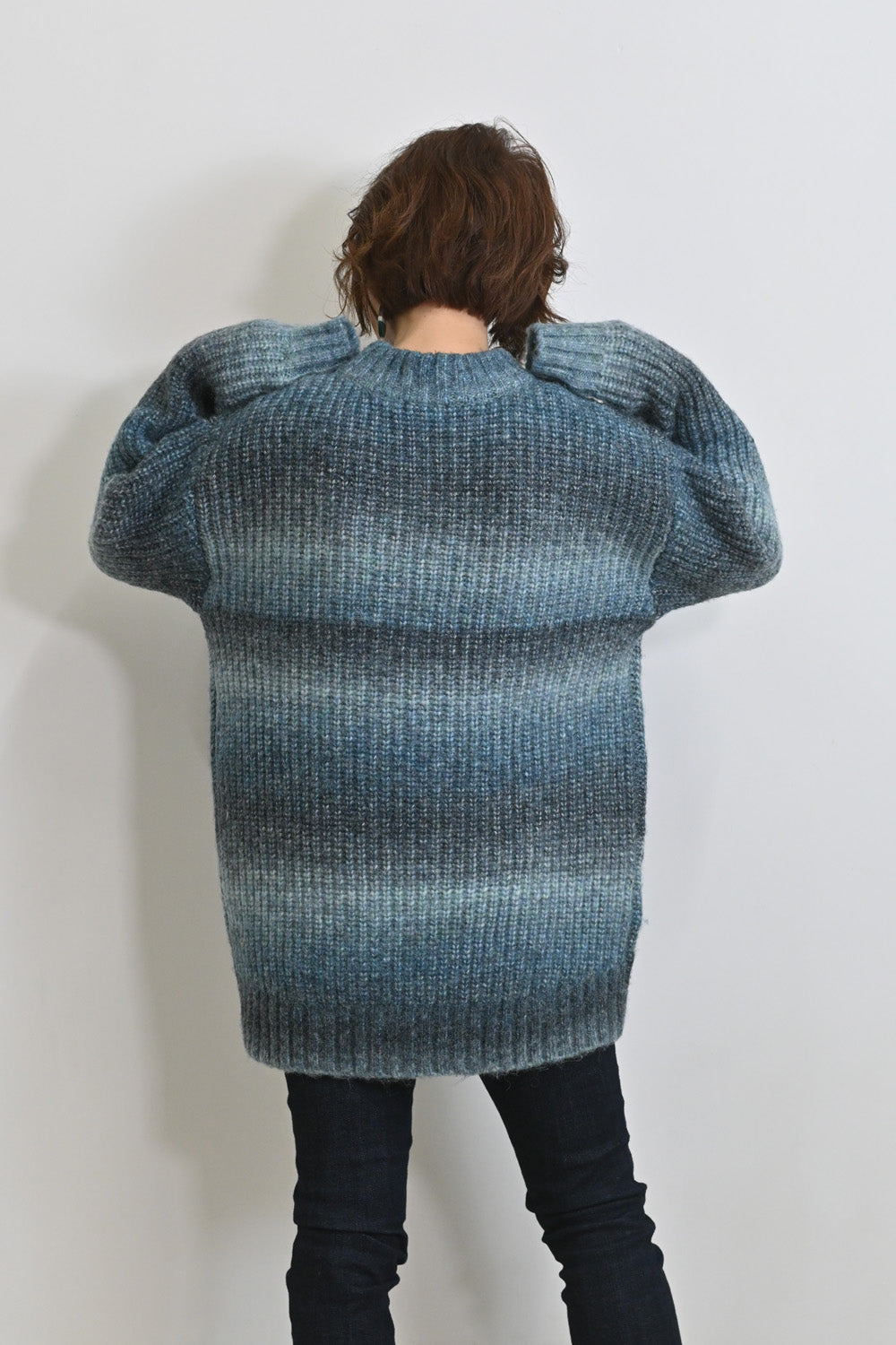 ≪SALE≫MIX Knit High Neck Tunic