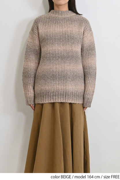 ≪SALE≫MIX Knit High Neck Tunic