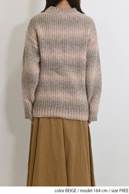 ≪SALE≫MIX Knit High Neck Tunic