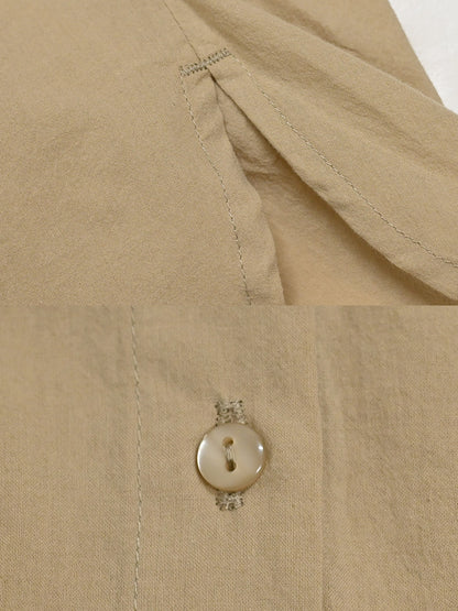 cottonウオッシュ袖タックBIGシャツ