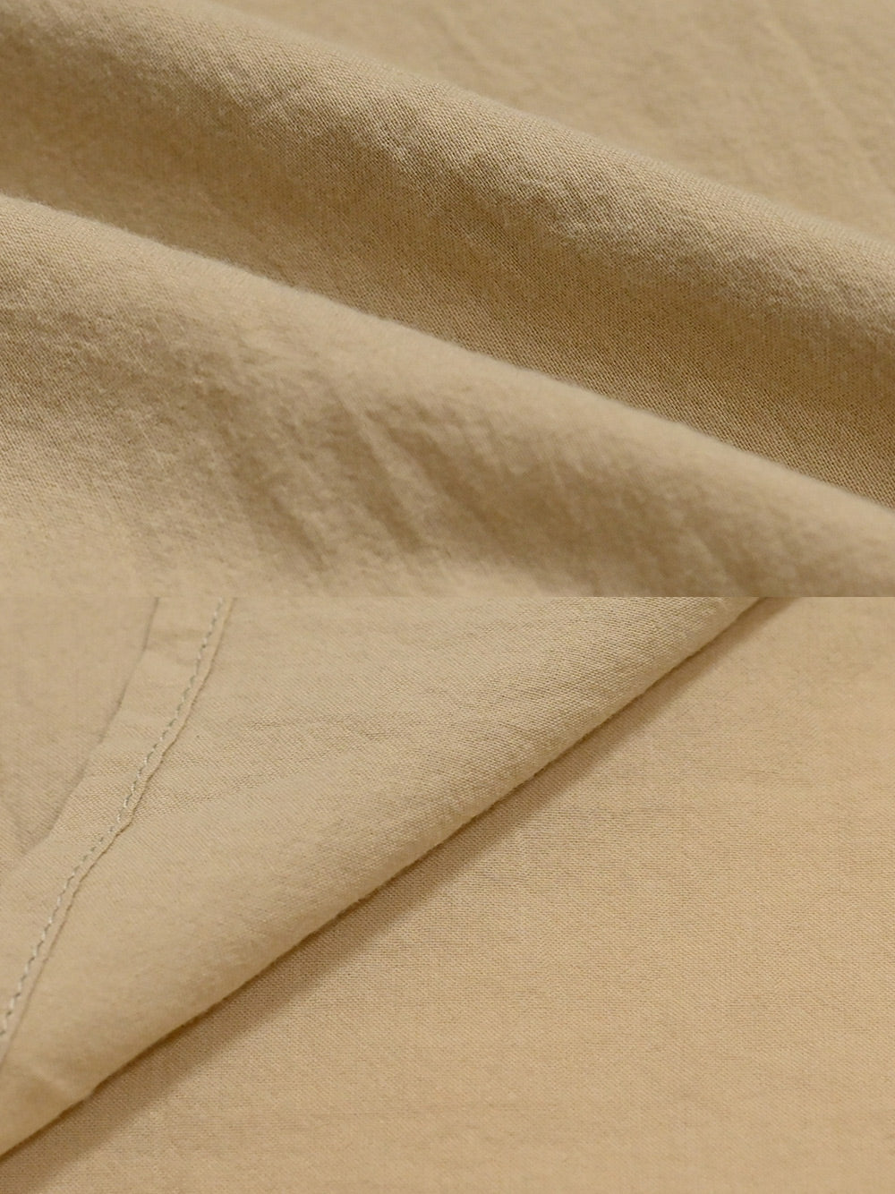 cottonウオッシュ袖タックBIGシャツ