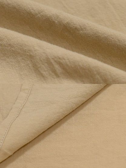 cottonウオッシュ袖タックBIGシャツ