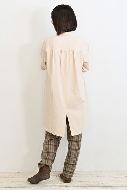 ソフト綿起毛バックスリットチュニック