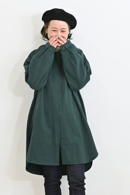 ソフト綿起毛バックスリットチュニック