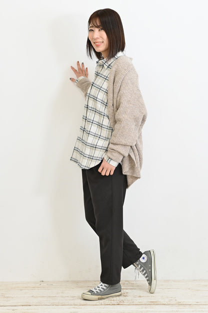 ヘリンボン起毛BIGシャツ